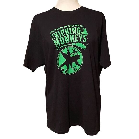Don’t Make Me Unleash My Kicking Monkeys Black Large Wizard Of Oz - Picture 1 of 7